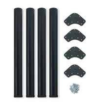 Carica l'immagine nel visualizzatore di Gallery, Emuca - Gambe regolabili per tavolo Ø60x710mm, 60 x 710 mm, Verniciato Nero - Ilgrandebazar