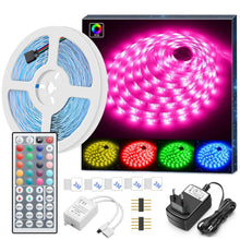 Carica l&#39;immagine nel visualizzatore di Gallery, Striscia LED RGB 5M, Minger Strisce Luci 5050 5M Telecomando+RGB, Rgb