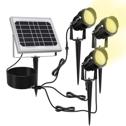 MEIKEE 15 LED Faretti Solari, Impermeabile IP66 Faretto per Luce Calda - Ilgrandebazar