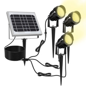MEIKEE 15 LED Faretti Solari, Impermeabile IP66 Faretto per Luce Calda - Ilgrandebazar