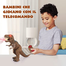Carica l'immagine nel visualizzatore di Gallery, Baztoy Dinosauro Telecomandato Giocattolo - Giochi Animali T Rex Drago Gadget con funzione Spruzzare e Suoni per Bambini Educativi Compleanno Natale Regali Ragazzi Ragazze 3 4 5 6 7 8 9 10 11 12 Anni Marrone
