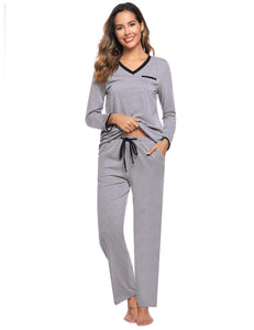 Aibrou Pigiama Donna, Lungo Donna Invernale, Pigiami Cotone Donna... - Ilgrandebazar