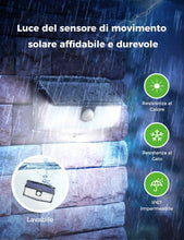 Carica l'immagine nel visualizzatore di Gallery, 300 LED Luci Solari Esterno,【Nuovo design nel 2020】Luce Solare con Sensore di Movimento, 270ºIlluminazione wireless Lampada Solare per Giardino, Parete Wireless Risparmio Energetico