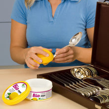 Carica l'immagine nel visualizzatore di Gallery, Bio-mex® Detergente Universale Biodegradabile - Pasta pulente Che Pulisce, sgrassa e Lucida. Brilla Acciaio. Anticalcare con Azione Antigoccia.- 300gr con Spugna