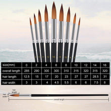 Carica l&#39;immagine nel visualizzatore di Gallery, Golden maple Pennelli Pittura per 9 Pezzi-pennelli Acquerello&amp;colori A Olio - Ilgrandebazar
