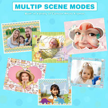 Carica l'immagine nel visualizzatore di Gallery, Qoosea Fotocamera Bambini, Digitale Selfie Macchina Fotografica, Portatile Mini Ricaricabile Digitale per Bambini Videocamera Regali per Ragazze Ragazzi da 3-8 Anni, LCD da 2.4" HD con Scheda SD 32 GB