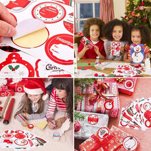Carica l&#39;immagine nel visualizzatore di Gallery, SPECOOL 20 Pezzi Sacchetti Regalo di Carta Natalizia Sacchetti Regalo per Bambini in 4 Disegni con DIY Pen + Adesivi con Tag Regalo di Natale per bomboniere Natalizie (Pupazzo di Neve di Natale)
