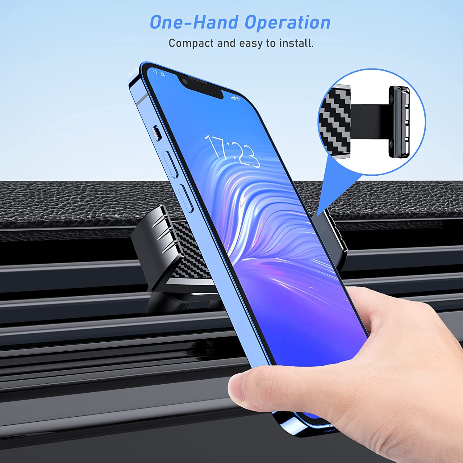 Blukar Supporto Auto Smartphone, 360° Rotazione Porta Cellulare Auto Per Cruscotto E Parabrezza Universale Supporto Cellulare Auto Con Ventosa Forte - Foto 13