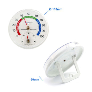 Lantelme 4127 termometro combinata / igrometro analogico Diametro 11,5 bianco - Ilgrandebazar