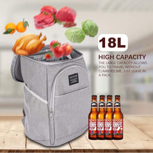 Carica l&#39;immagine nel visualizzatore di Gallery, Borsa Pranzo Borsa Termica Borsa Pranzo Grande Picnic Borsa a Prova di perdite con Tracolla Regolabile, Kit Pranzo per Campeggio, Pesca, Barbecue, 18L