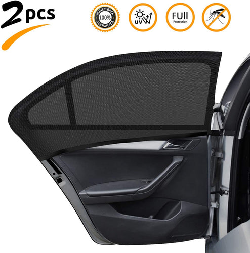 AODOOR Parasole Auto Bambini, Tendine Parasole Auto, Universali Parasole per Finestrini Auto Laterali, Block Raggi UV Anti-zanzara e Antipolvere, Protegge Bambini e Animali Domestici (2 Pezzi)