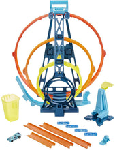 Carica l'immagine nel visualizzatore di Gallery, Hot Wheels- Track Builder, Playset Pista Triplo Loop, con Macchinina, Giocattolo per Bambini 4+ Anni, GYP65, Imballaggio Sostenibile