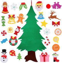 Carica l'immagine nel visualizzatore di Gallery, Bageek Albero di Natale in Feltro Natale Albero Decorazioni Natalizie per Bambini con 28pcs Decorativo Ornamenti
