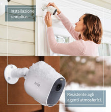 Carica l'immagine nel visualizzatore di Gallery, Arlo Essential Spotlight, Telecamera di videosorveglianza WiFi senza fili, con faro e allarme, Visione Notturna a Colori, 1080p, Audio, non richiede Base, 90 giorni di Arlo Secure inclusi, Bianco