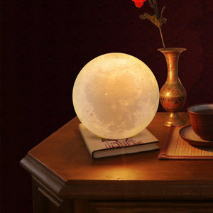 Lampada Luna 3D Stampata, ALED LIGHT Piena Moon con 3 Colori