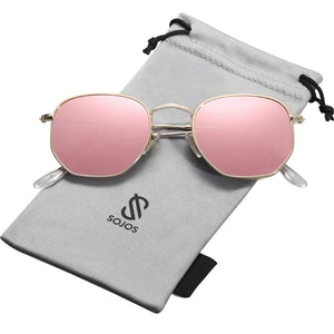 SOJOS Retro Vintage Specchio Polarizzate Lenti Poligono Protezione UV... - Ilgrandebazar
