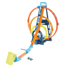 Carica l'immagine nel visualizzatore di Gallery, Hot Wheels- Track Builder, Playset Pista Triplo Loop, con Macchinina, Giocattolo per Bambini 4+ Anni, GYP65, Imballaggio Sostenibile