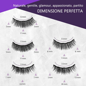 Ciglia Magnetiche Con Eyeliner Magnetico Kit, 5 Paia Di Ciglia Finte Naturali E Di Lunga Durata, Ciglia Finte Magnetiche Riutilizzabili Senza Colla