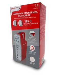 Poly Pool PP0765 Lampada di Emergenza Portatile Ricaricabile 21 LED 21 - Ilgrandebazar