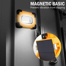 Carica l'immagine nel visualizzatore di Gallery, Faro Luce LED Portatile 60W, T-SUN Proiettore Ricaricabile con Cavo USB LED Esterni 9000mAh con Batteria Ricaricabile Integrata, Lavoro Luce da Campeggio Lamp Porta USB e modalità SOS.