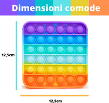 Carica l'immagine nel visualizzatore di Gallery, Narsam Pop It Bubble Fidget Toy, Gioco Antistress Rilassante per Adulti e Bambini (Arcobaleno)