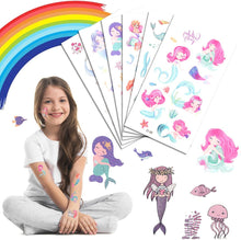 Carica l'immagine nel visualizzatore di Gallery, ACWOO Tatuaggi Temporanei per Bambini, Tatuaggi Finti per Ragazze Ragazzi, 20 Fogli Unicorno e 10 Fogli Sirena Tatuaggi Temporanei Set, Giocattoli Gadget per Ragazza Bambini Adulti Festa Compleann