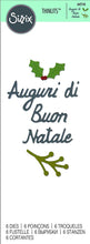 Carica l&#39;immagine nel visualizzatore di Gallery, Sizzix 662156 Fustella Auguri di Buon Natale, Acciaio, Argento