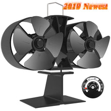 Carica l&#39;immagine nel visualizzatore di Gallery, Ventola Stufa Legna - 8-Blade Motore Gemellato 8-blade