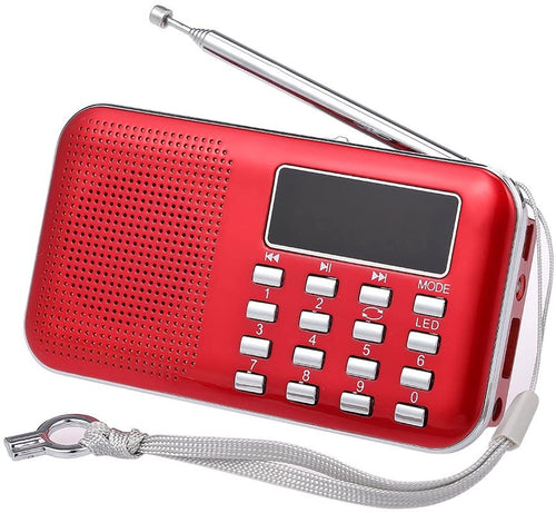 docooler Radio Altoparlanti Portatili Radio Portabile con Display LCD Supporto Lettore U Disco e Micro SD Card AUX MP3 Support USB Drive TF Card AUX-in Earphone-out