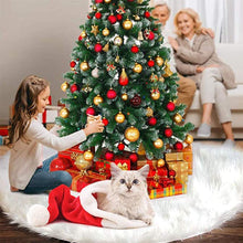 Carica l&#39;immagine nel visualizzatore di Gallery, Flysee Albero di Natale Gonna Copertura di Base Bianco Peluche Pannello Esterno Albero Natale per Albero di Natale Decorazione Natalizia, 31 Pollici / 78CM