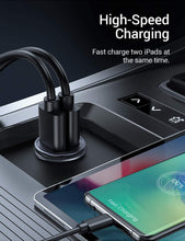 Carica l'immagine nel visualizzatore di Gallery, Caricabatteria auto USB, 4.8A Caricatore adattatore universale Caricabatterie da auto 2 Porte Super Mini Alluminio macchina per Phone X / 8/7 / 6s / Plus, Galaxy S8 / S7 / Edge, Huawei P9/P10 (Nero) Black
