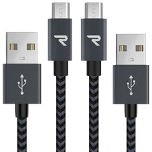 Carica l&#39;immagine nel visualizzatore di Gallery, Cavo Micro USB [ 1M - 2Pezzi ] Rampow Trasferimento Dati e Ricarica Rapida,... - Ilgrandebazar