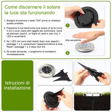 Carica l&#39;immagine nel visualizzatore di Gallery, QSSTech Luci Solari Giardino 8 LED,Luci led da 4 Pezzi Bianco Freddo
