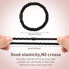 Carica l'immagine nel visualizzatore di Gallery, 12 Elsatici per Capelli in Cotone Banda per Capelli Intrecciate Corde Elastiche per Capelli, Fermacoda di Cavallo Intrecciate per Donne Ragazze Capelli Spessi Pesanti e Ricci (Nero)