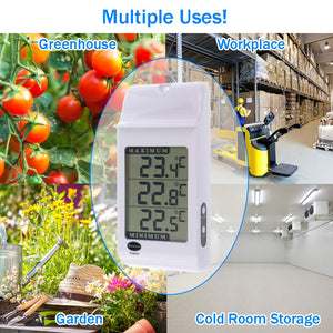 Brannan - Termometro digitale max/min per serre, colore: Bianco - Ilgrandebazar