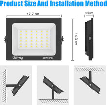 Carica l'immagine nel visualizzatore di Gallery, 30W Faretto LED da Esterno, Blivrig 3000LM Proiettore Faro LED, Bianco Freddo 6000K ,Impermeabile IP66 Fari LED Lampada Luce di Sicurezza Potente Super Luminosa per Giardino Corridoio Cortile