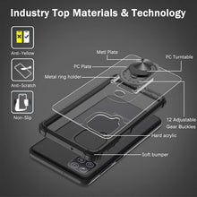 Carica l'immagine nel visualizzatore di Gallery, LeYi per Cover Samsung Galaxy A12/M12 5G con Vetro Temperato [2 Pack],Trasparente Custodia Rigida Silicone con Anello Rinforzata Antiurto Bumper per Custodie Samsung Galaxy A12 5G Nero