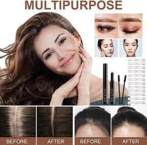 Definitore per Sopracciglia, Timbro per Sopracciglia, Kit per Modellare Definitore per Sopracciglia per Contorno Sopracciglia, Stencil per Sopracciglia E Trucco per Sopracciglia (Marrone Scuro) Dark Brown