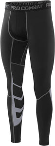 AMZSPORT di Sport degli Uomo Compressione calzamaglia Baselayer Pantaloni leggings sportivi
