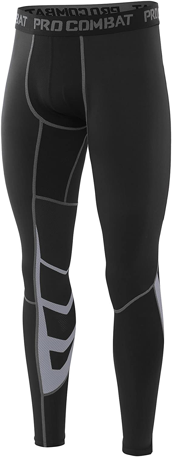 AMZSPORT di Sport degli Uomo Compressione calzamaglia Baselayer Pantaloni leggings sportivi