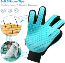 Carica l'immagine nel visualizzatore di Gallery, Zellar Guanto Spazzola per Animali Massaggio Pulizia, 2 Pezzi Deshedding Massaging Tool per Cani E Gatti Double-Sided Disponibile Pelo La Pulizia E Elimina Morti Peli Guanto Spazzola