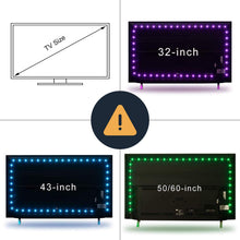 Carica l'immagine nel visualizzatore di Gallery, USB Striscia LED TV, TASMOR 2M Retroilluminazione TV LED Striscia RGB, 16 Colori e 4 Modalità RGB Nastri LED per HDTV da 40-60 Pollici, PC Monitor ecc