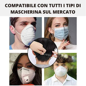 NARSAM Fascette Salva orecchie per mascherine, Ganci Di Prolunga Regolabili salva orecchia, 5 Elastici Estensione Elastico Orecchie Mascherina In Silicone Ganci Per Uomo Donna E Bambini