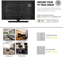 Carica l'immagine nel visualizzatore di Gallery, Supporto TV Universale, Orientare, Inclinare, Ruotare – Adatto per TV LCD/LED a Schermo Piatto tra 10 e 30 pollici – Estendibile di 43.59cm – Sostiene fino a 20kg – Foratura VESA Massima 100X100mm