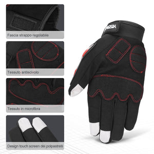 YISSVIC Guanti da Moto Marchio CE 1KP Touchscreen L, L - Ilgrandebazar