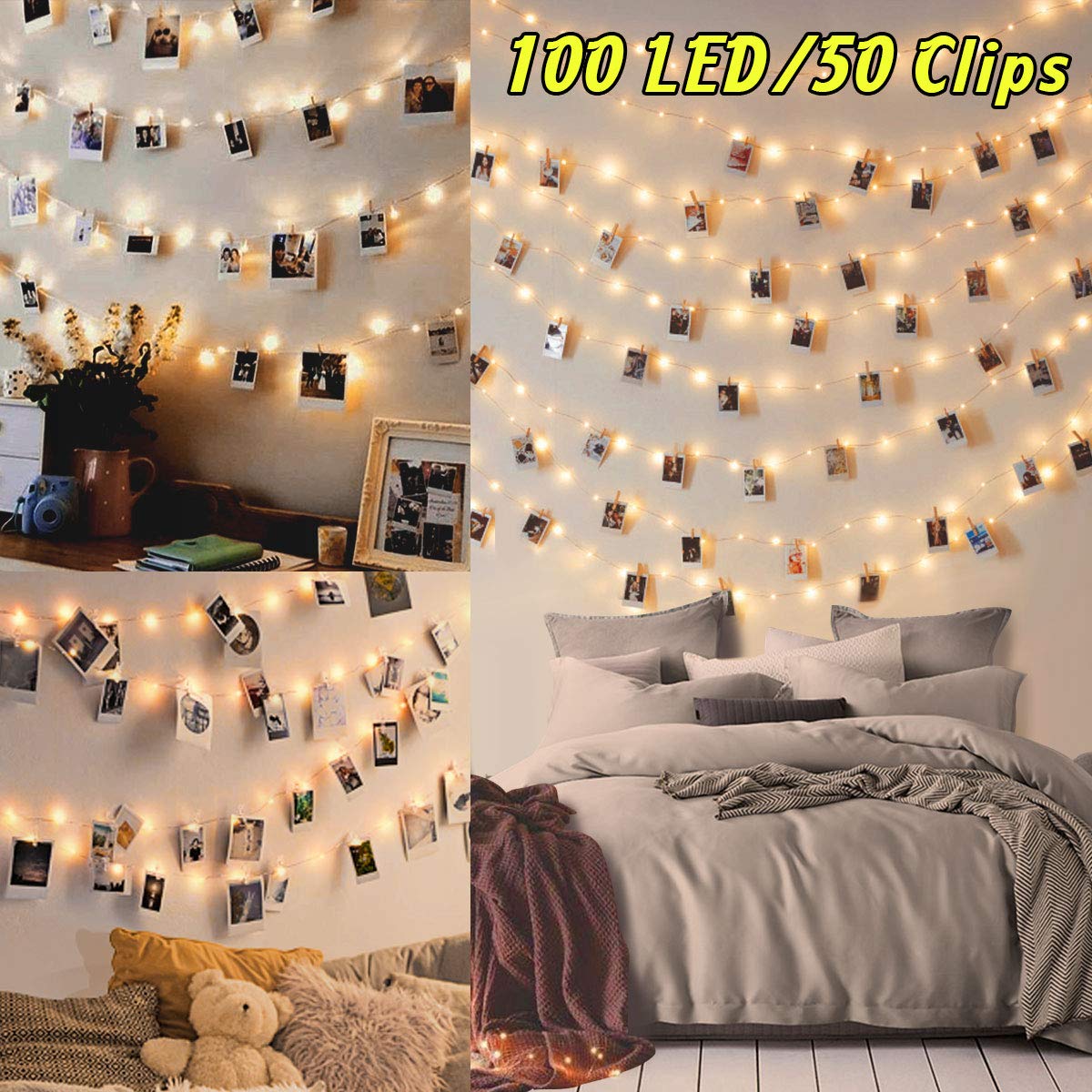 100LED Luci Led per Foto Polaroid - 10M Lucine Decorative Camere –