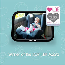 Carica l'immagine nel visualizzatore di Gallery, Onco Specchietto retrovisore bambini - 100% infrangibile - Guida in sicurezza e monitora il tuo Bambino - Accessorio auto per i neogenitori - Vincitore del MadeForMums Awards black