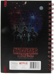 Stranger Things Notebook a Spirale, Multicolore, A5