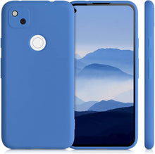 Carica l'immagine nel visualizzatore di Gallery, kwmobile Cover Compatibile con Google Pixel 4a - Custodia in Silicone TPU - Backcover Protezione Posteriore- Blu Jeans
