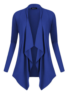 Urban GoCo Donna Cardigan Drappeggiato Aperto Davanti a Maniche Lunghe e... - Ilgrandebazar